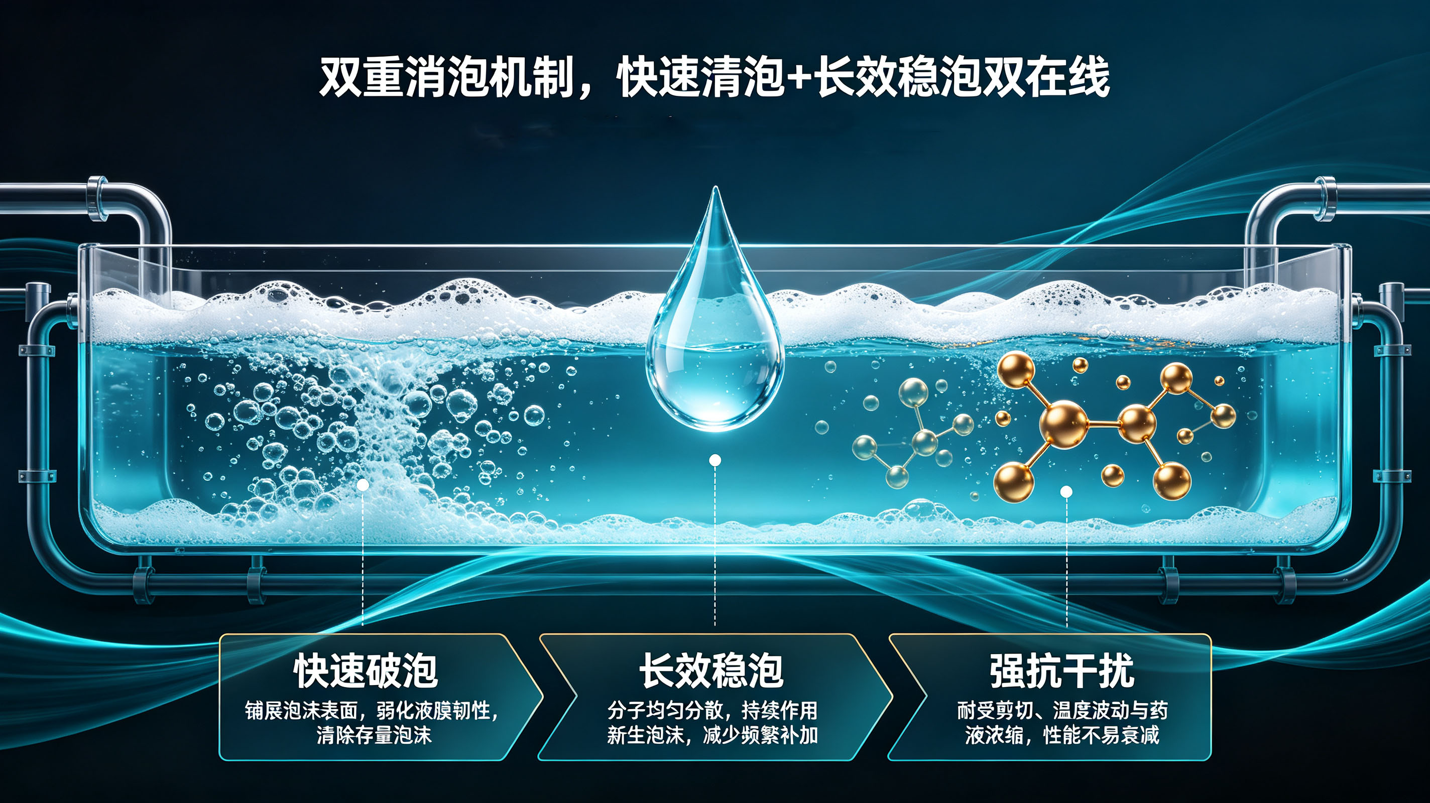 聚醚改性有機硅消泡劑的雙重消泡機制